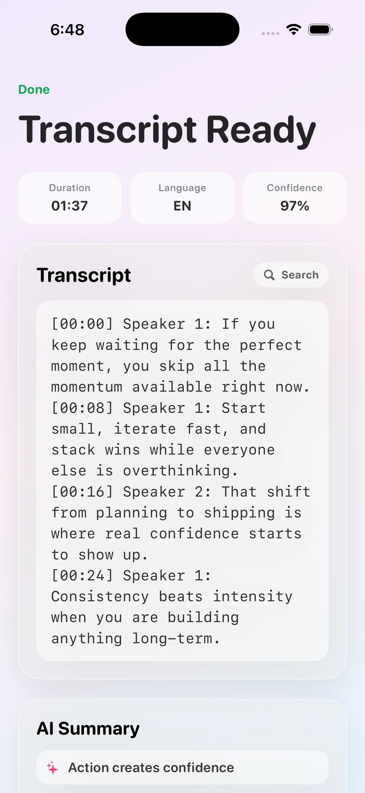 Transcription Studio — Transcript